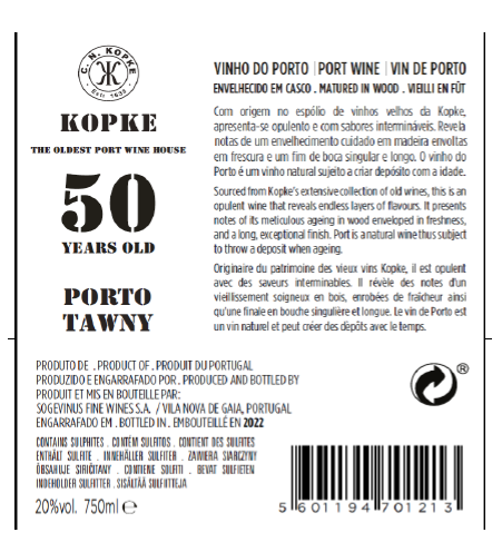 KOPKE 50 ANOS TAWNY PERSONALIZADO