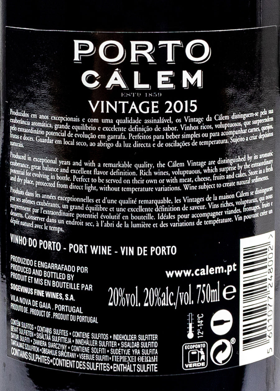 VINHO DO PORTO - CÁLEM VINTAGE 2015